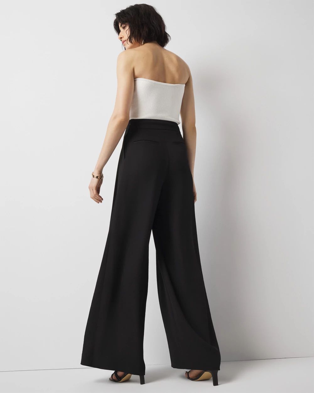 Pleated Ultra-Wide Leg Pant | White House Black Market